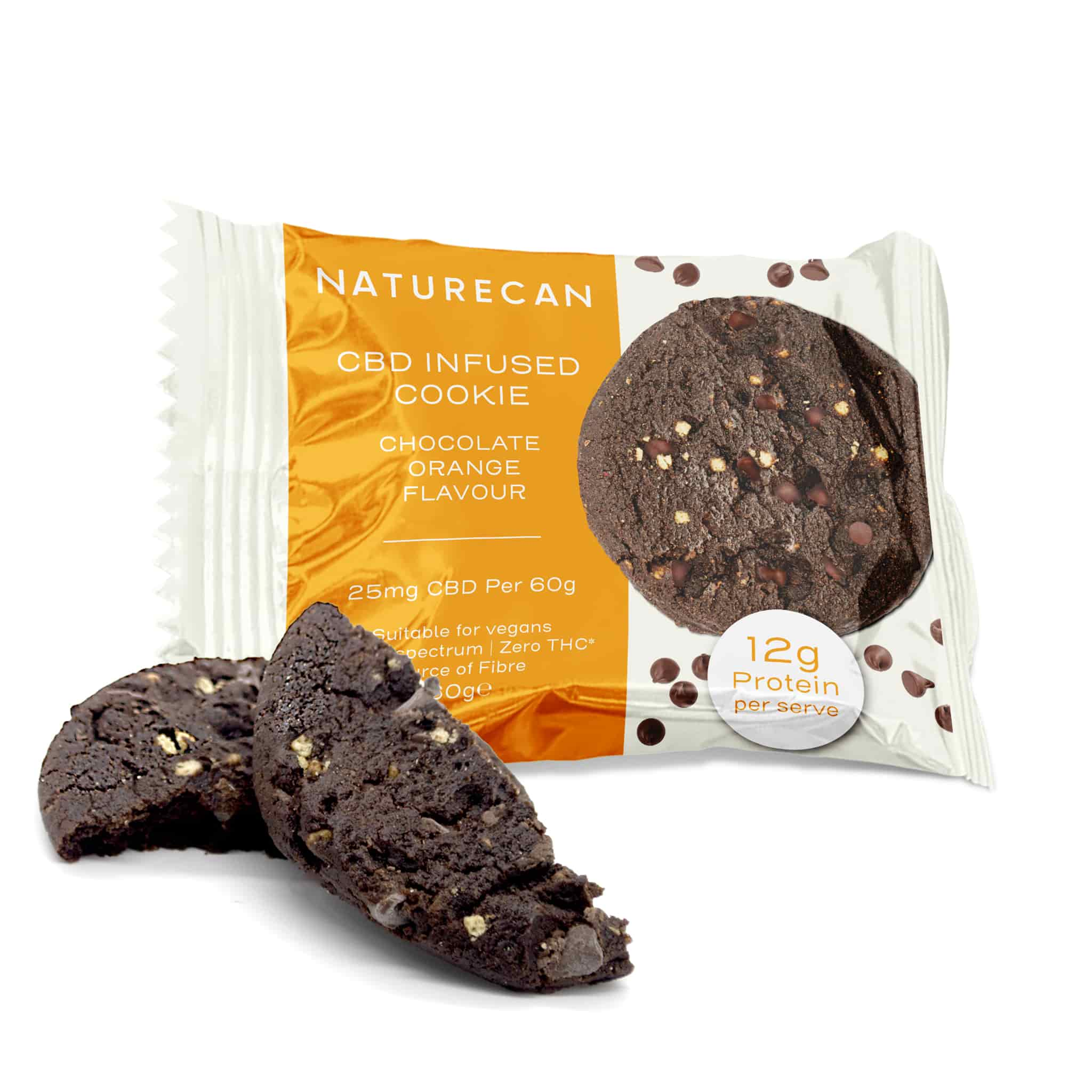 CBD Cookie Vegano gusto cioccolata arancia